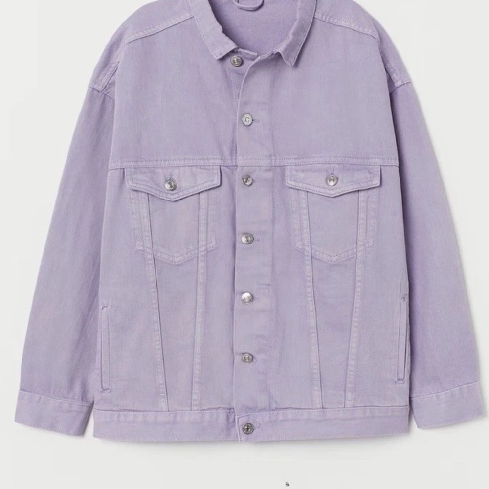 H&M Light Lavender Denim Jacket for Men